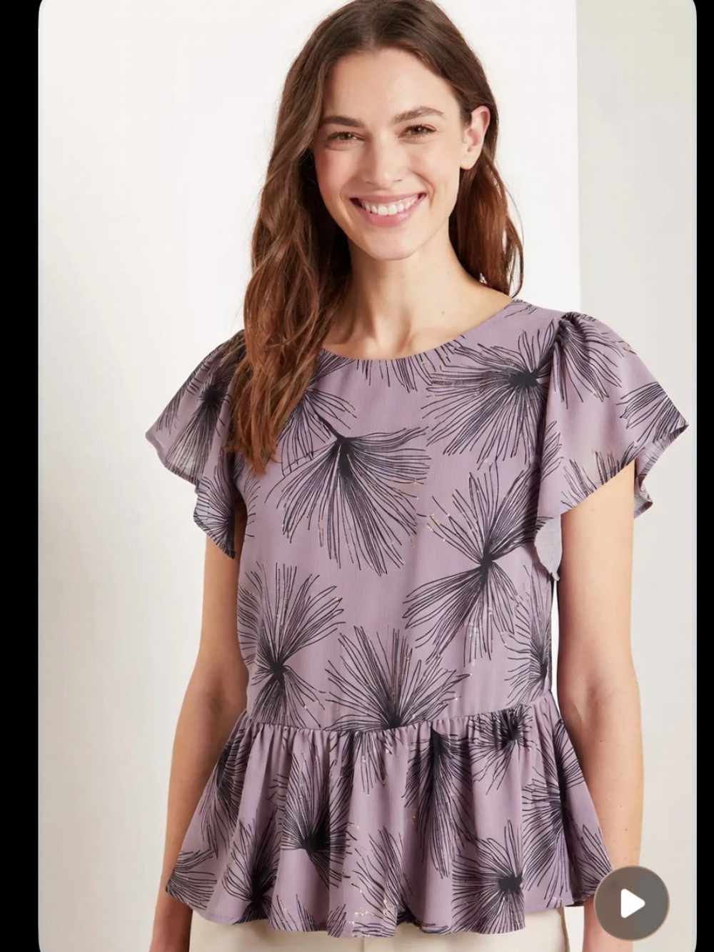 LOFT Willow Peplum Top